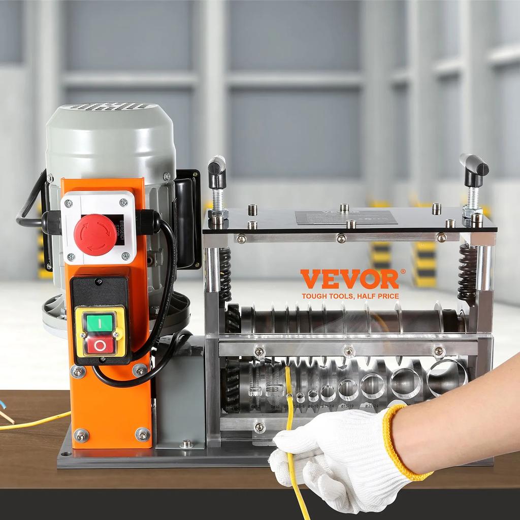 VEVOR Automatic Wire Stripping Machine, 1.5 mm-40 mm Electric Motorized Cable Stripper, 750W