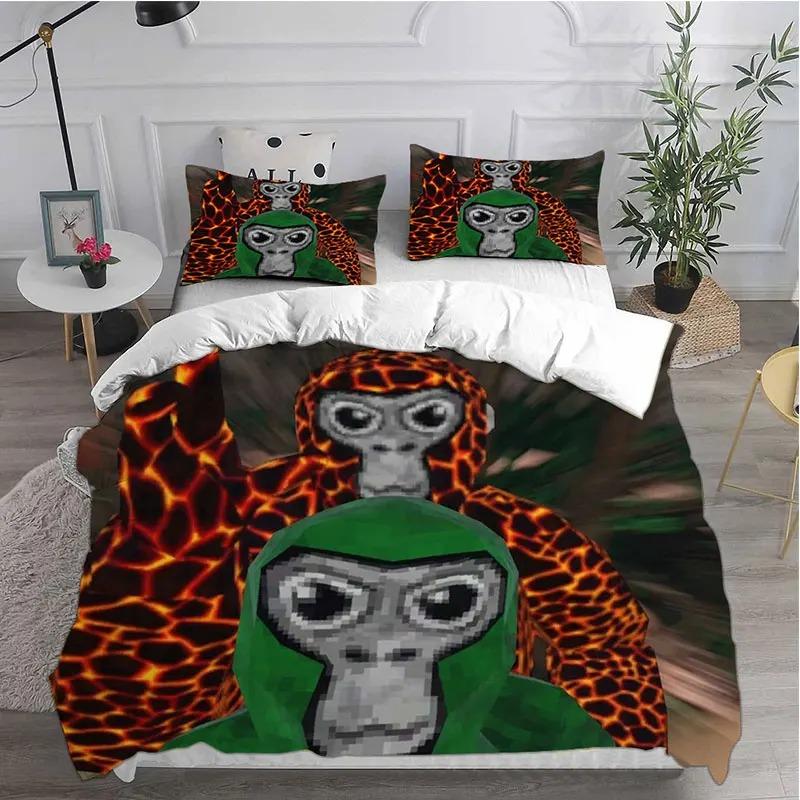 Gorilla Label Bedding Set Bedding -Cartoon Game Duvet Cover Pillowcase Single  Double Person Large Size Youth Bedroom Decoration