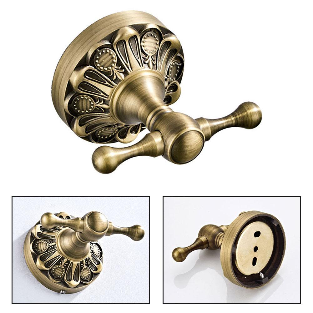 Elegant Brass Clothes Hook for Bathroom and Living Room Antique Style Hardware for Efficient Space Management and Organization