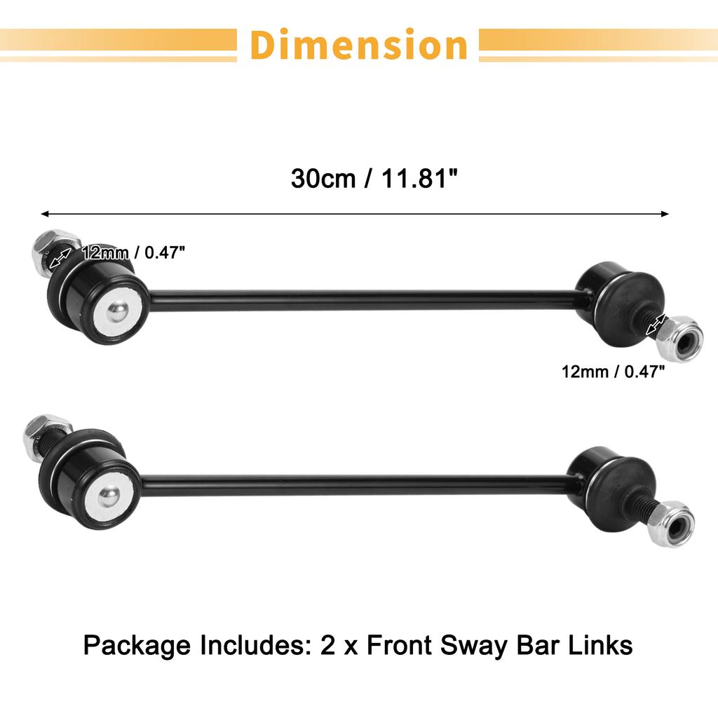 UXCELL 2pcs Front Stabilizer Sway Bar Link for VW Transporter 2003-2020 No.7H0411317