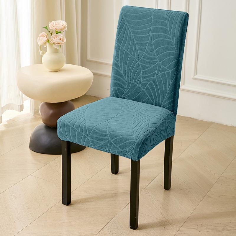 Jacquard Uni Stuhlbezug Schmutzabweisender Sitzbezug für Hochzeit Esszimmer Restaurant Büro Bankett Weicher Langlebiger Stuhlbezug