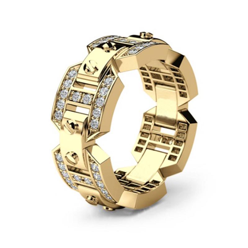 Mei Mary Creative gold-plated diamond ring - fashionable ring for men and women