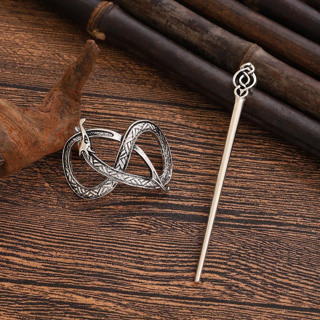 Viking Retro Dragon-Shaped Hairpin, Dragon Hair Accessory, Fashionable and Trendyy Stylish, Versatile Hairpin,