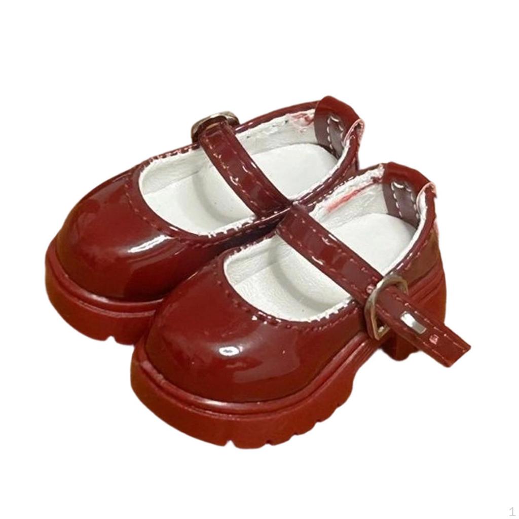 1 Pair of High Heels for Dolls, Chunky Shoes, Miniature PVC Fashion Accessories, Suitable