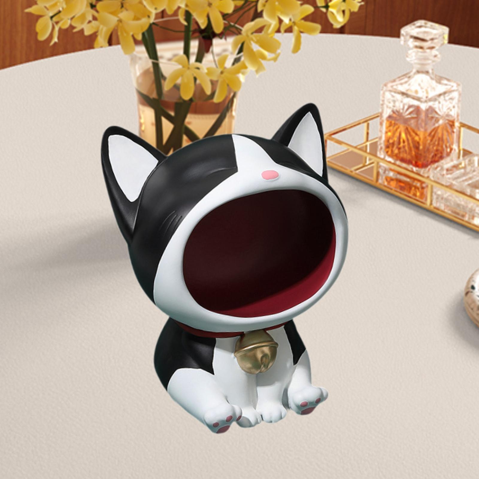 

Статуя кошки, входная ключница, креативная современная многофункциональная конфетница для офиса, книжной полки, спальни, шкафа, подарка на новоселье чёрный