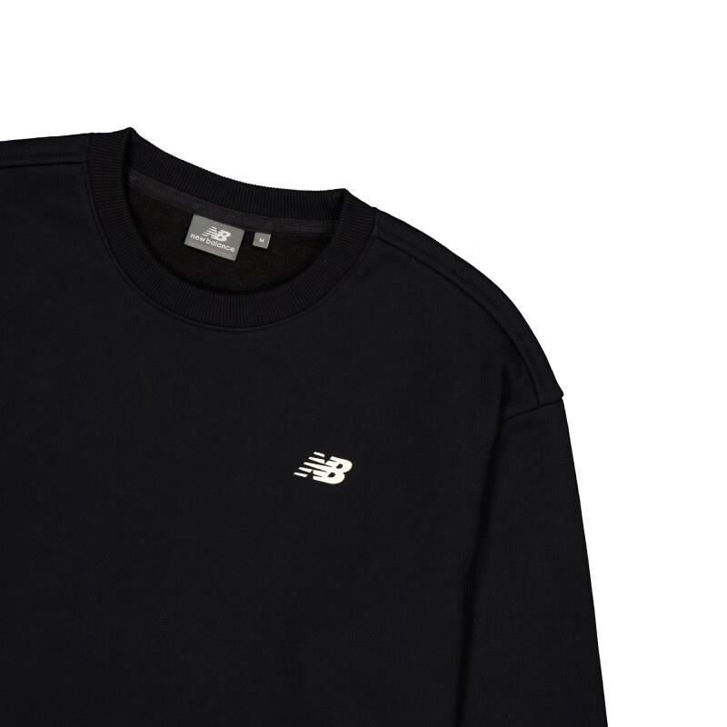 New Balance Sweatshirts Men's Black Crew Neck Moderate Other Unisex NCD42081-BK