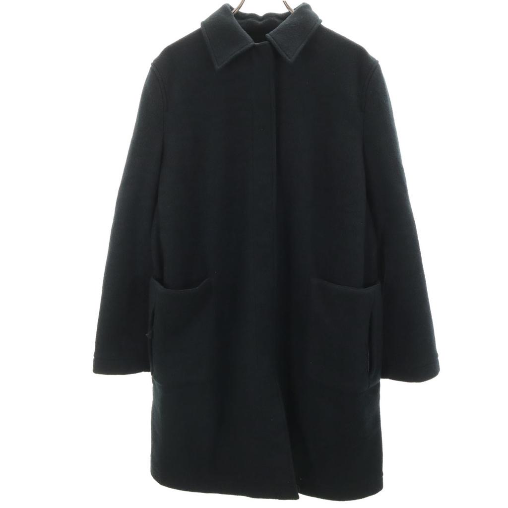 ARMANI JEANS 90s Made in Italy Old Stainless collar coat 44 black Women Used