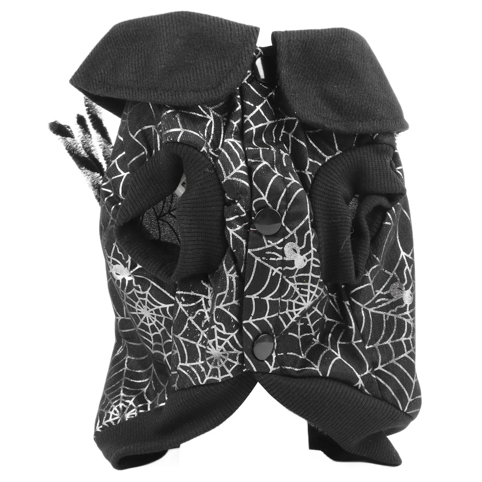 

Дышащая Хлопковая Футболка для Собаки на Хэллоуин, Милый Костюм Щенка для Тематической Вечеринки, Фотосессии чёрный