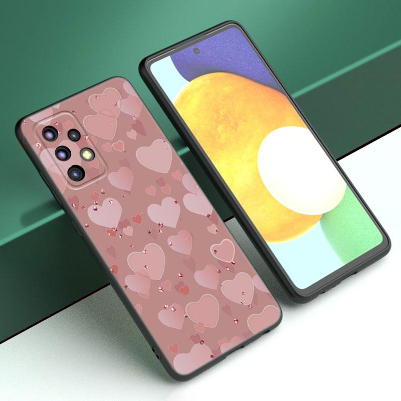 Love Rose Gold Style Phone Case For Samsung A04 A21 A30 A50 A52 S A13 A14 A22 A23 A32 A53 A73 5G A11 A12 A31 A33 A51 A70 A71 A72