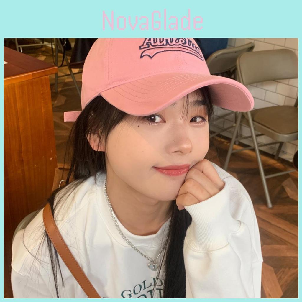 Trendy Korean Style Soft Top Baseball Cap For Women Adjustable Sun Protection