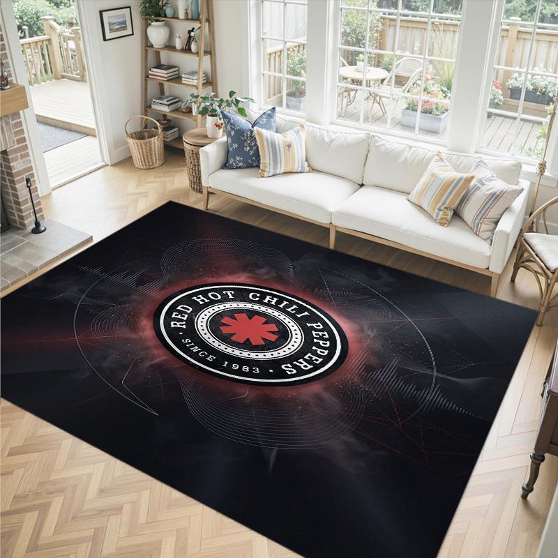 Red Hot Chili Peppers Design Kristall Samt Teppich Gemütlich Nicht?Rutschfester Teppich mit Aufdruck für Schlafzimmer Wohnzimmer Eingang