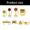 8PCS Miniature Road Construction Toy Traffic Sign Set Doll House Miniature Road Sign For Creative City Planning Activity