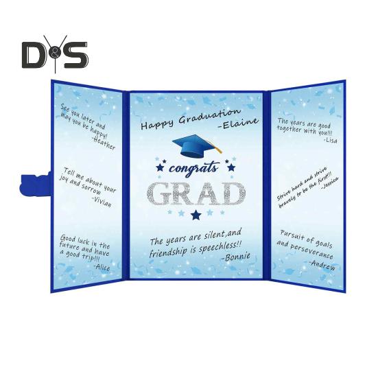 

Гостевая книга выпускников 2025 года Поздравления Украшение выпускного вечера Книга автографов выпускников 2025 года для колледжа и средней школы синий