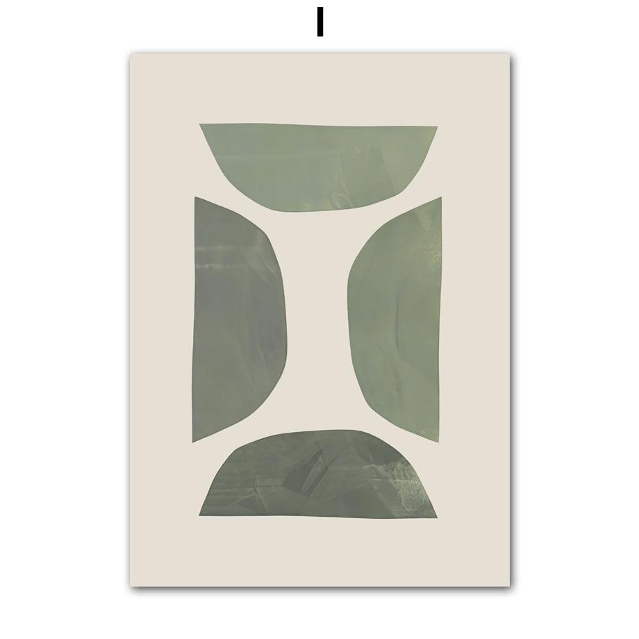 Plant Leaves Rainbow Geometry Abstract Boho Wall Art Canvas Painting Nordic Posters & Prints Wall Pictures For Living Room Decor