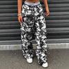 Women's Clothing European American New Camouflage Fashion Slim Low-waist Straight Leg Pants