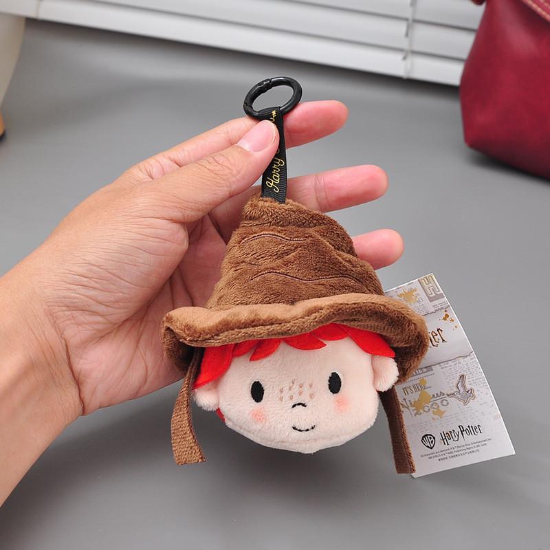 Harry Potter Ron Weasley Hermione Granger Extendable Hat Plush Keychain Doll Toy