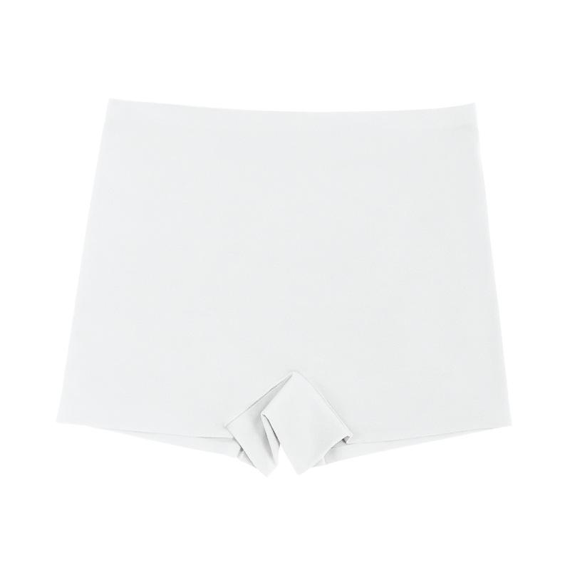 Women's High-waisted Safety Shorts Anti-exposure Ice Silk Seamless Base Layer Plain Color Underwear