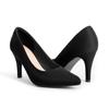 In Stock: Women's Black Stiletto Pointed Toe High Heels - 2024 Spring/Autumn Collection, European & American Plus Size, Versatile Fashion Shoes