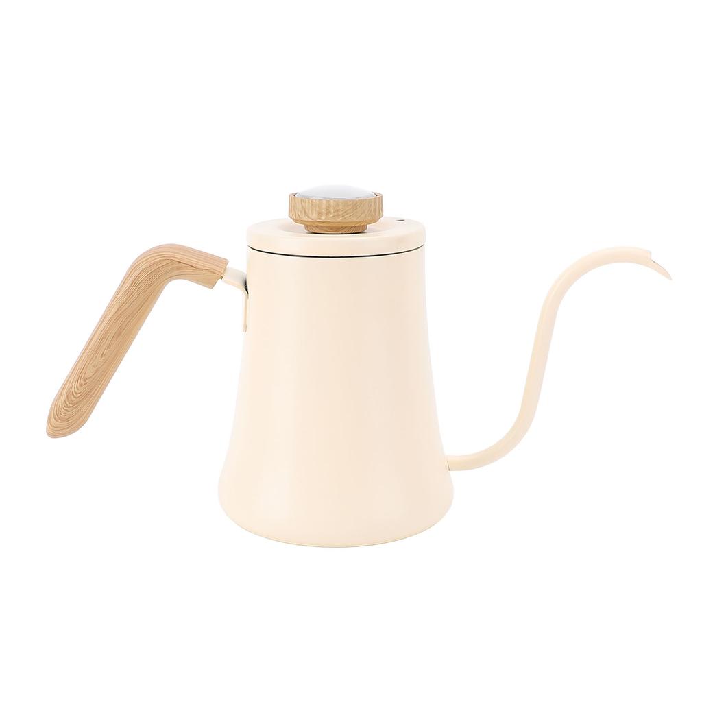 Kaffeekessel, 600 ml, 304 Edelstahl, langer Ausguss, Schwanenhals, Handtropfkaffeekanne mit Verbrühschutz