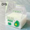 400ML Unique Design Milk Cup Square Shape Fruit Print Milk Box Water Cup for Breakfast