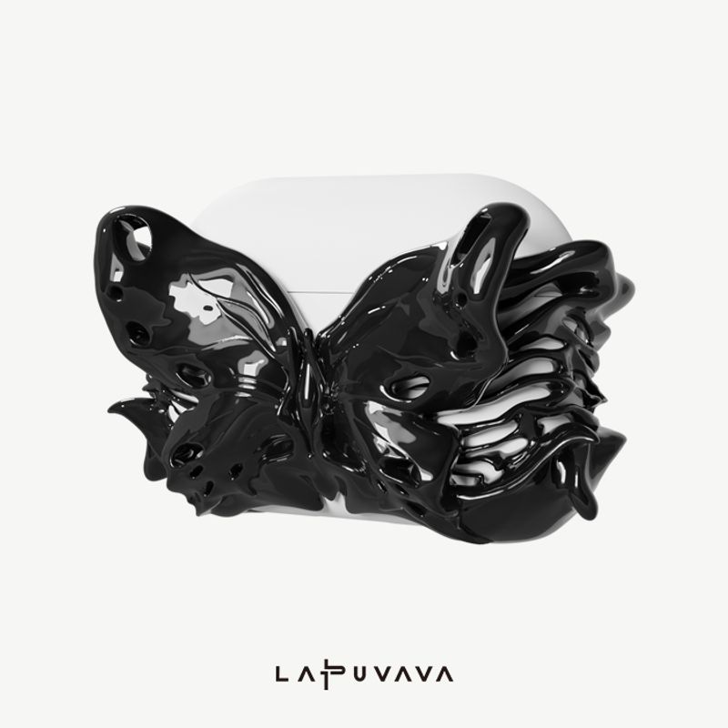 

Gift Silicone Protective Cover for Apple 3 Generation Earphone Case Airpodspro2 Second Generation Headset Protective Cover Cut Out Cool Popular Brand AirPods Pro/Pro2(L/C port Neutral) Venom Black