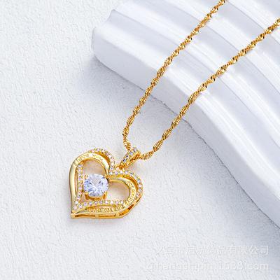 Liebe Halskette Damen Leichter Luxus High-End Baiol Und Mikro-Eingesetzter Zirkon Anhänger Accessoires