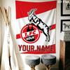 Benutzerdefinierter Name FC KÖLN Wandteppich Ästhetisches Wandbehang Gedruckte Stoffdecke Dekorative Wandteppiche für Schlafzimmer Wohnzimmer Heimdekoration