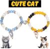 European & American Glass Bead Cat Couple Magnetic Elastic Bracelet