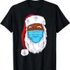 Schwarzer Weihnachtsmann 2023 Weihnachtsmann Gesichtsmaske Männer Frauen T-Shirt