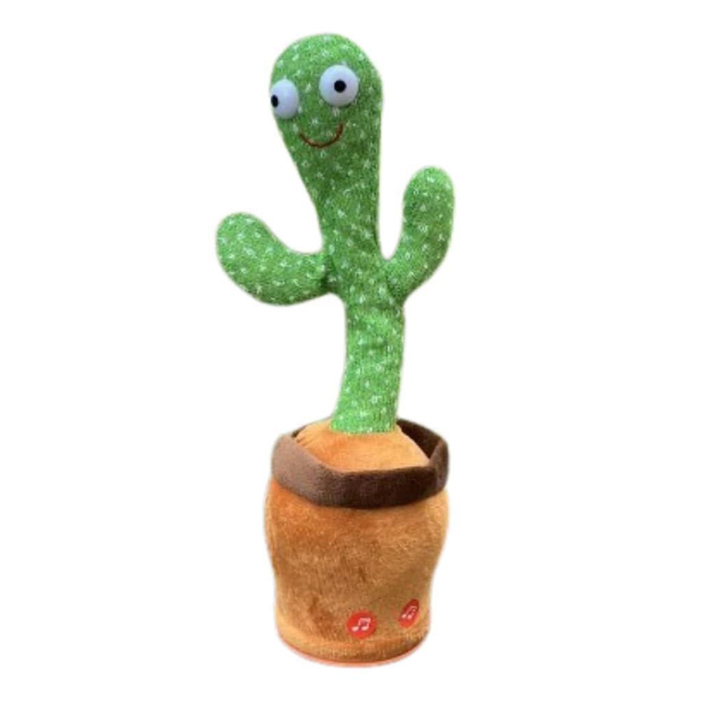 Dancing Cactus Plush Toy with Cute Expressions, Potted Plant Shape, and Music Function, Green Plant Dancing