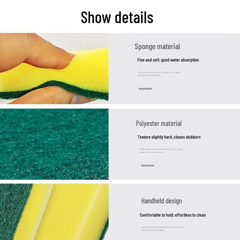 Absorbent Thickened Sponge Dishcloth for Kitchen Cleaning
