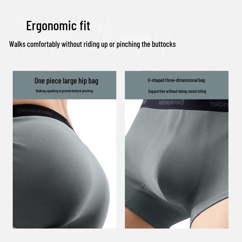 Jiaoxia Men's 3-Pack Cotton Sport Boxer Briefs