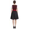 Traditionelles Oktoberfest-Kleid Damen Dirndl Kostüm Schnürung Mieder Schürze Rock Festival Outfit