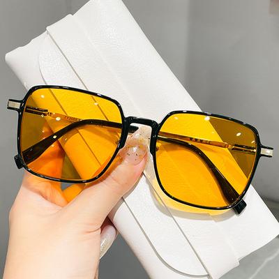 Óculos de proteção ocular com bloqueio de luz azul grande feminino, lentes amarelas, lentes rosa, óculos de grau ópticos