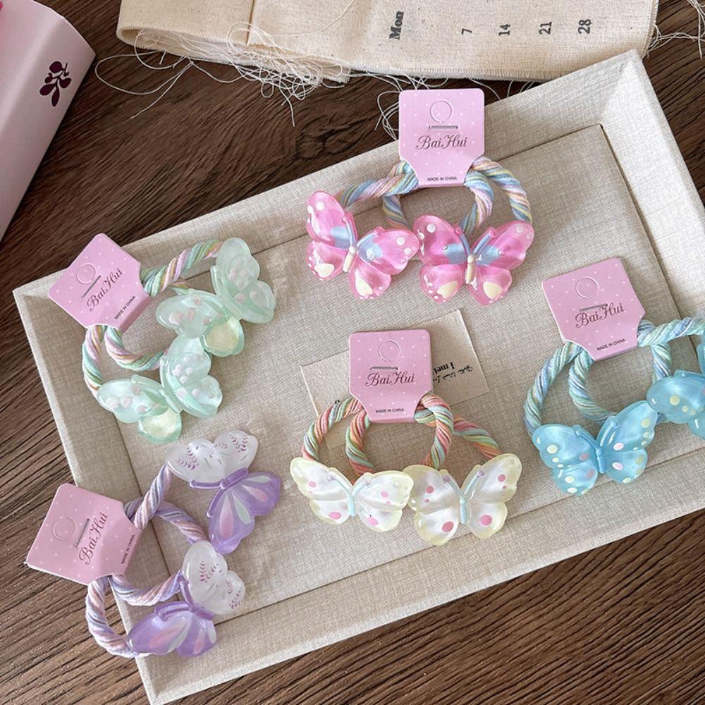 10Pcs Cute Elastic Rubber Band Sweet Hair Rope Luxury Princess Headwear Hair Accessories