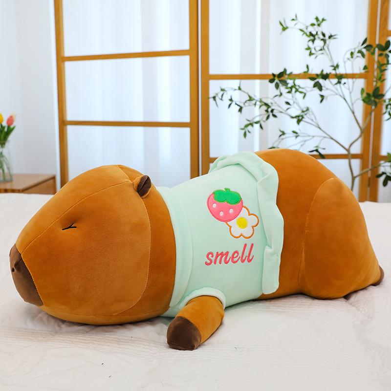 Summer Style Series Capybara Plush Toy Seaside Scenic Spot Souvenir Travel Floral Skirt Capybara Doll