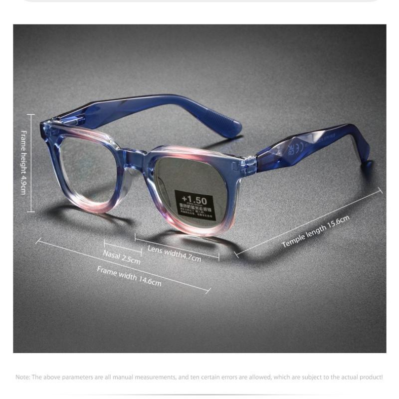 Korean Fashion Photochromic Reading Glasses Women Trends Anti Blue Light Color Changing Presbyopia Glasses TR90 Oversize Frame