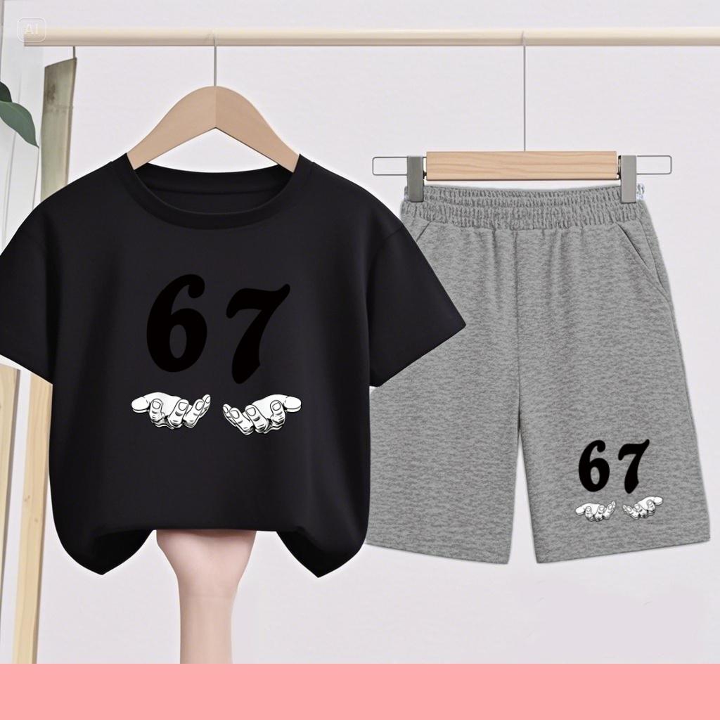 Completo sportivo per bambini: Set di T-shirt casual a maniche corte stampata+pantaloncini adatto per la calda estate