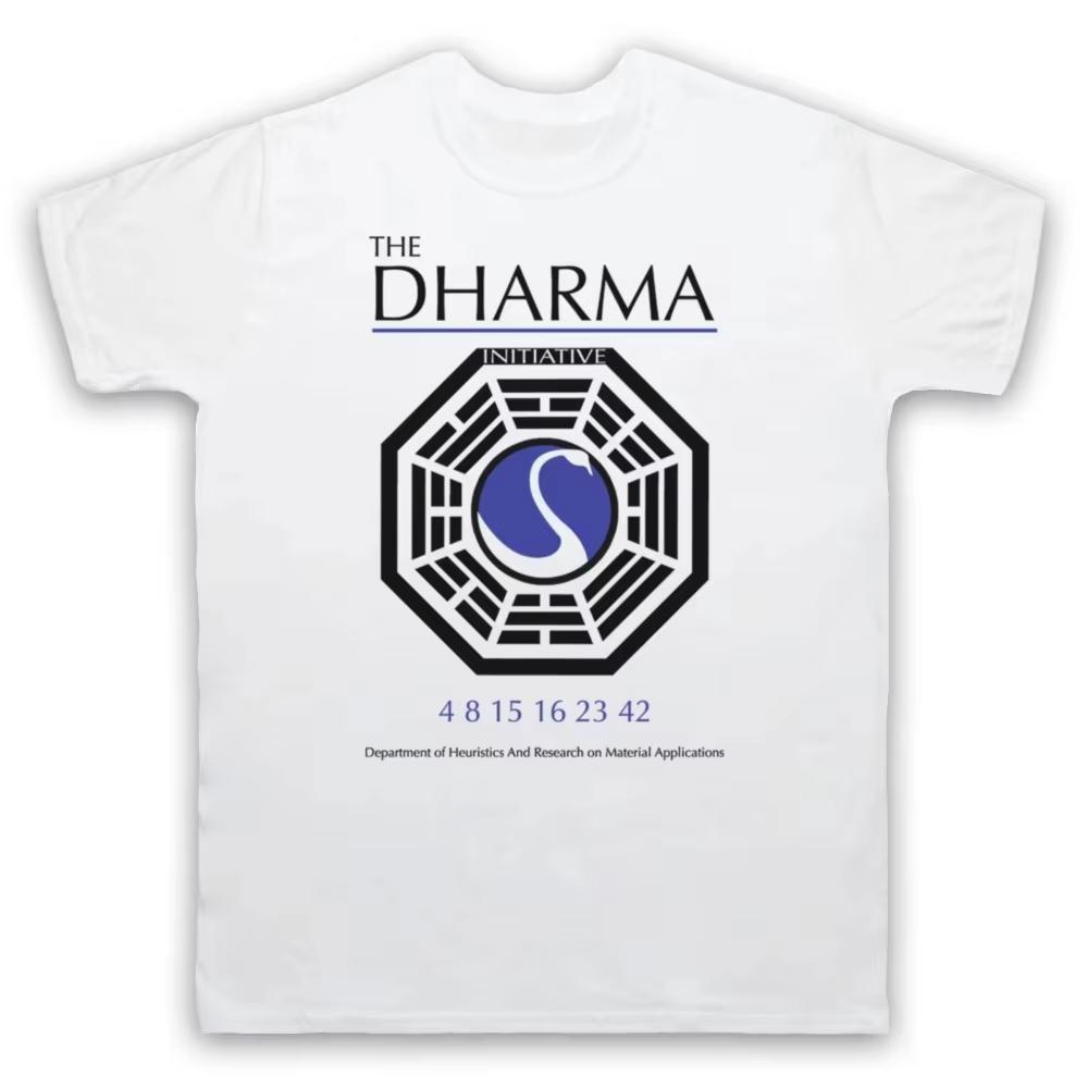 Unisex Tričko Módní Streetwear LOST NEOFICIÁLNÍ THE DHARMA INITIATIVE KULT TV SHOW UnisexS Dámské Tričko Vysoce Kvalitní Bavlněný Vršek
