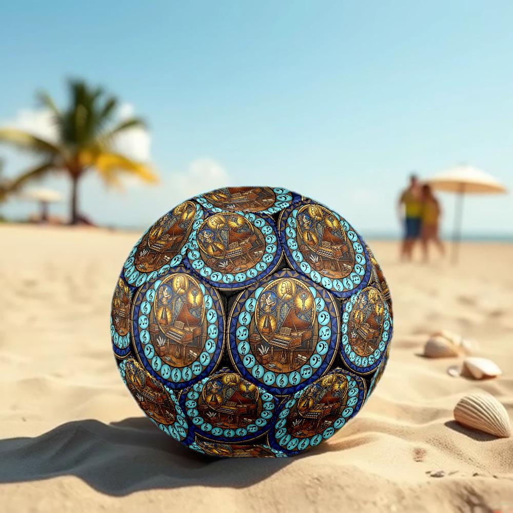 Musicians Legacy Round Football Size 5 Adult Ball Suitable for Training Matches and Outdoor Team.