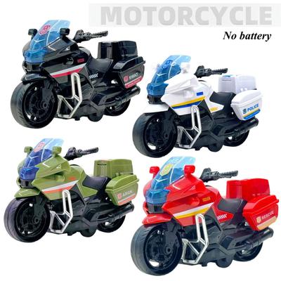 1Stk. Kinder Trägheitsmotorrad Feuer Jungen Spielauto Spielzeug Dinosaurier Stadt Dienstmotorrad Zufälliges Karosseriemuster oder Farbe Fahrzeug Geschenk