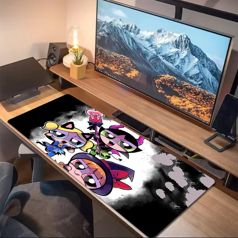 The Powerpuff Girls2 Print Cushion Non-slip Laptop Tablet Big Mousepad XXL Mat Mini PC Playmat With Lock edge