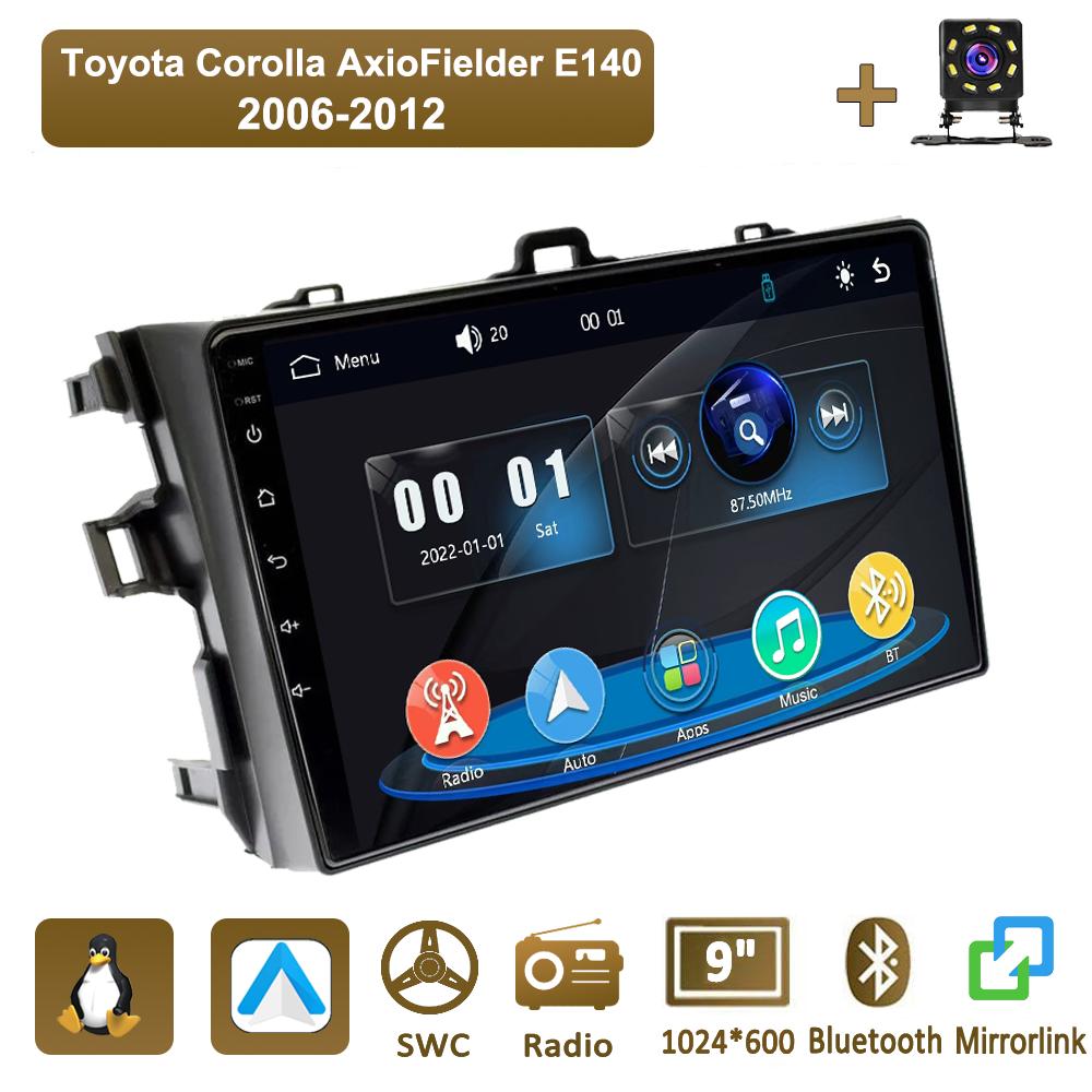 

Icreative Car Radio Multimedia MP5 Player Head Unit Stereo BT For Toyota Corolla AxioFielder E140 2006-2012 чёрный