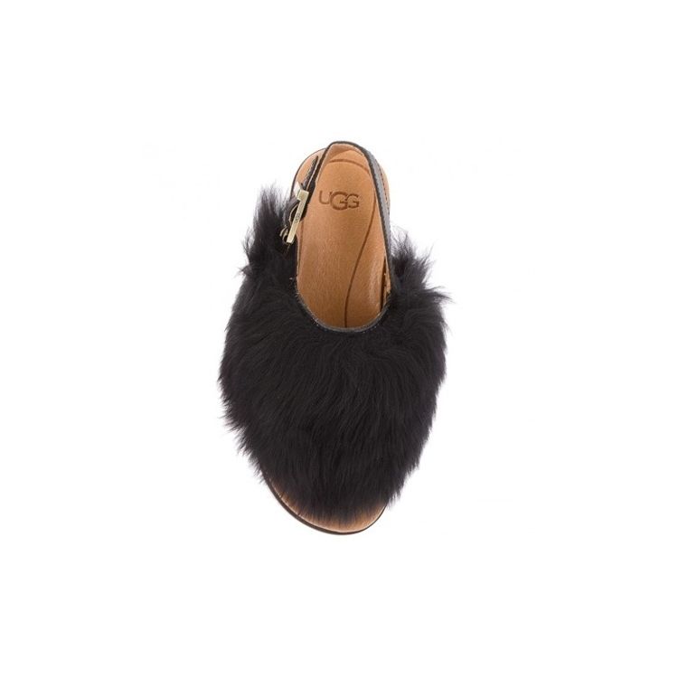 UGG Sandali a ciabatta comodi e casual con suola in gomma, silenziosi e ad asciugatura rapida, calzature da donna, neri 1019870-BLK