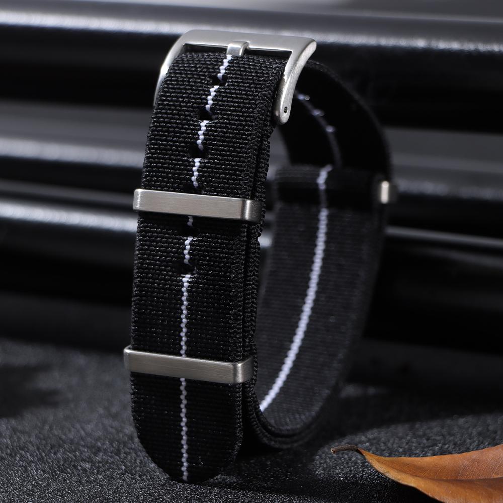 Nylon Watch Strap 18mm 20mm 22mm for Omega Military Sports Fabric Bands Elastic High-density Woven Wristband for Seiko Bracelet