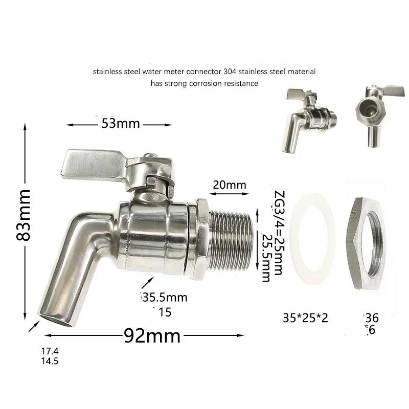 1/8 1/2 3/4 1 Inch 304 Roestvrij Staal Bierfust Kraan/rode Wijn Kraan/drankmachine Waterfilter Aftap