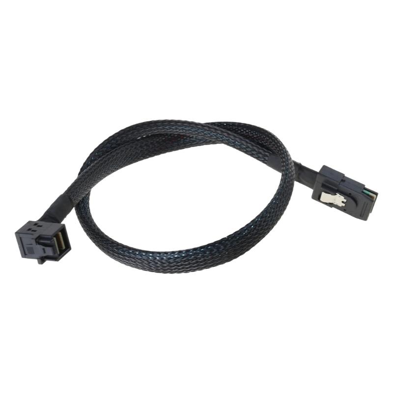 Coaxials SFF 8087 to 90 Degree MiniSAS 8643 Internal Connectors Cable for Universal Use in Servers and Hard Drives
