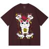 230 g/m² 100% Baumwolle DanDaDan V6 Turbo Oma Druck Unisex Schweres Baumwoll-T-Shirt