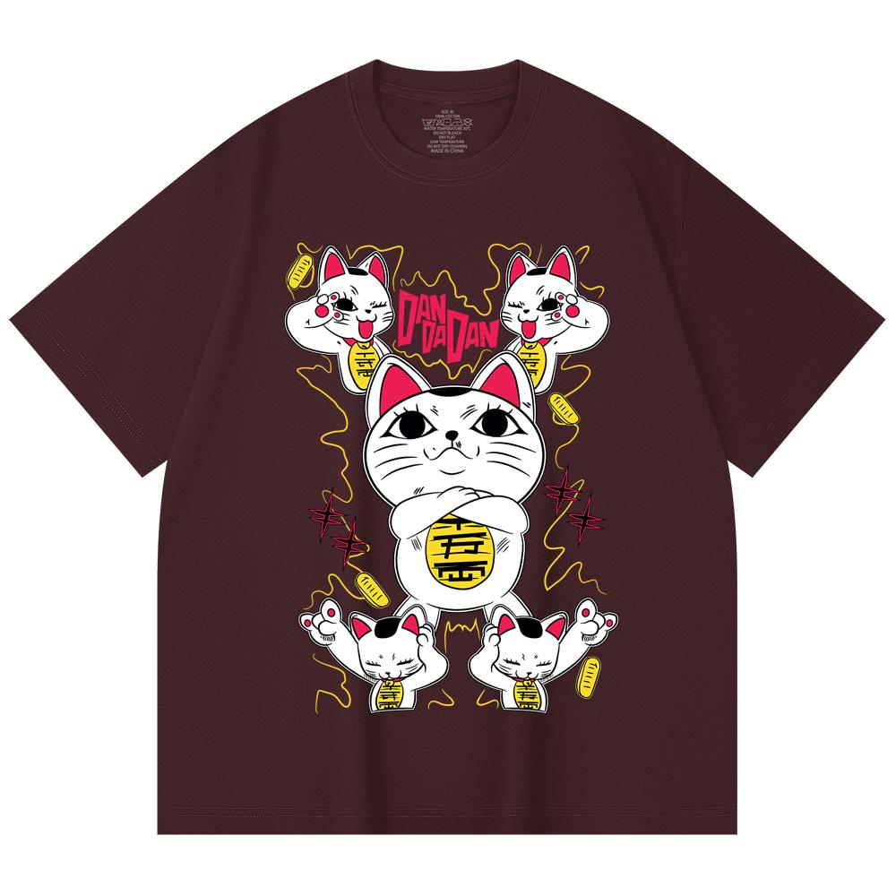 230 g/m² 100% Baumwolle DanDaDan V6 Turbo Oma Druck Unisex Schweres Baumwoll-T-Shirt