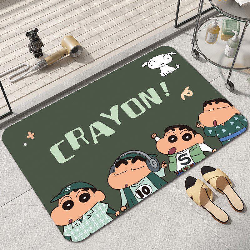Cartoon Shin-chan Diatom Mud Bathroom Floor Mat - Dirt-Resistant, Easy Clean & Wear-Resistant